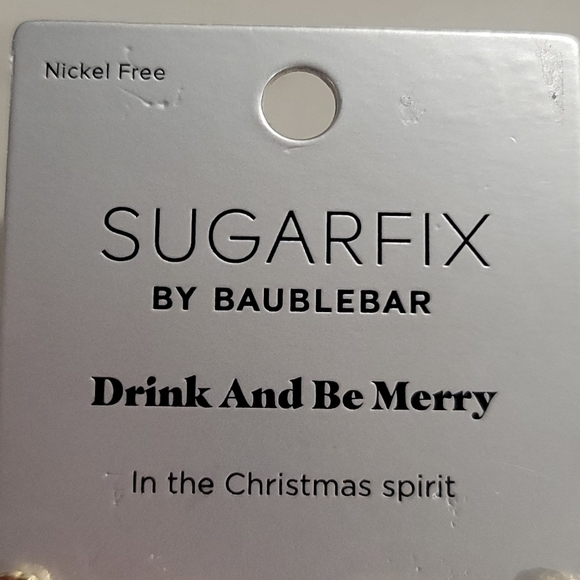 NEW SUGARFIX BaubleBar Drink And Be Merry Martini Daiquiri Earrings Gold - Picture 7 of 14